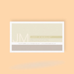 Modern Minimalistisch Taupe Erdtöne Visitenkarte