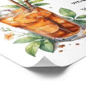 Modern Minimalistisch Tee Bar Summer Birthday Zeic Poster (Ecke)