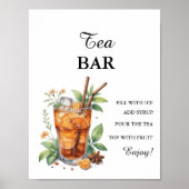 Modern Minimalistisch Tee Bar Summer Birthday Zeic Poster (Vorne)