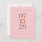 Modern Minimalistisch Terracotta auf dem Lande Pin Save The Date (Vorderseite)