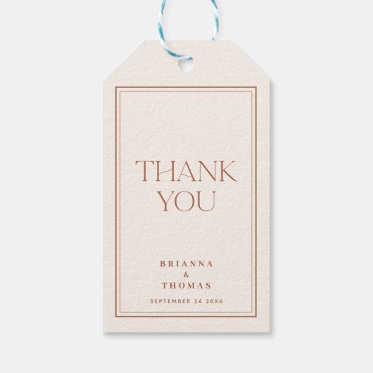 Modern Minimalistisch Terracotta auf dem Monte Tam Geschenkanhänger (Rückseite)