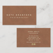 Modern Minimalistisch Terracotta Beruflich Visitenkarte (Vorne/Hinten)