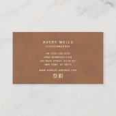 Modern Minimalistisch Terracotta Beruflich Visitenkarte (Rückseite)