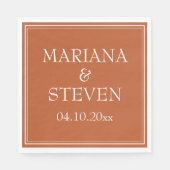 Modern Minimalistisch Terracotta Napkins Serviette (Vorderseite)