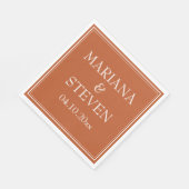 Modern Minimalistisch Terracotta Napkins Serviette (Ecke)