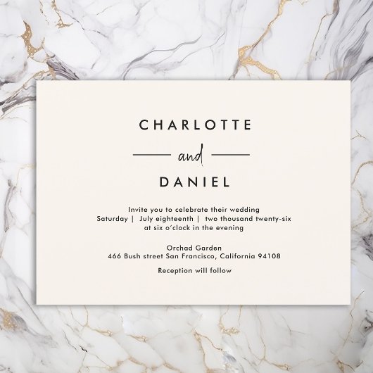 Modern, minimalistisch, Typografie, Einladung zur