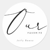 Modern Minimalistisch unser Lieblings-Gefallen-Run Runder Aufkleber (Vorderseite)