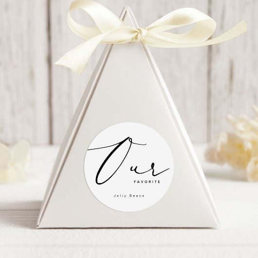 Modern Minimalistisch unser Lieblings-Gefallen-Run Runder Aufkleber