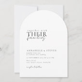 Modern, minimalistisch, weiß, Hochzeit Einladung (Vorderseite)