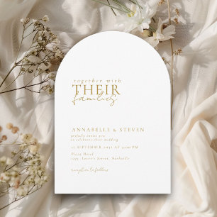 Modern, minimalistisch, weiß, Hochzeit Einladung