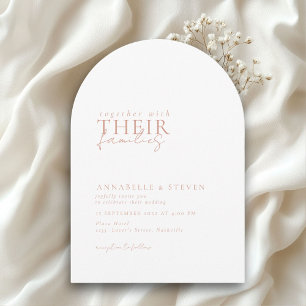 Modern, minimalistisch, weiß, Hochzeit Einladung