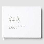 Modern, minimalistisch, weiß, Hochzeit Gästebuch (Vorderseite)