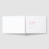 Modern, minimalistisch, weiß, Hochzeit Gästebuch (Voll)