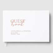 Modern, minimalistisch, weiß, Hochzeit Gästebuch (Vorderseite)