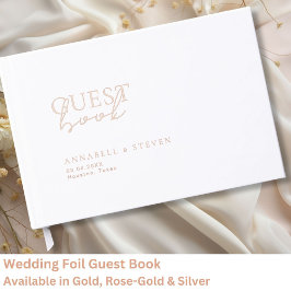 Modern, minimalistisch, weiß, Hochzeit Gästebuch