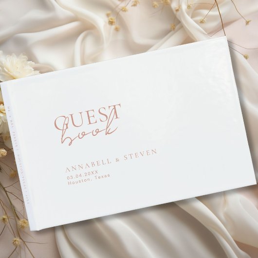 Modern, minimalistisch, weiß, Hochzeit Gästebuch