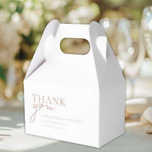 Modern, minimalistisch, weiß, Hochzeit Geschenkschachtel