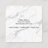 Modern minimalistisch-weiß Marmelade Auftrag Viele Quadratische Visitenkarte (Rückseite)