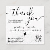 Modern minimalistisch-weiß Marmelade Auftrag Viele Quadratische Visitenkarte (Vorderseite)