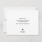 modern minimalistisch werden Sie meine Blume Mädch Einladung (Rückseite)