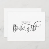 modern minimalistisch werden Sie meine Blume Mädch Einladung (Vorne/Hinten)