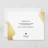 modern minimalistisch werden Sie meine Brautjungfr Einladung (Rückseite)