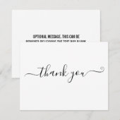 Modern Minimalistisch White Dankycard Einladung (Vorne/Hinten)