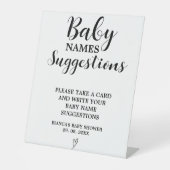 Modern minimalistische Babymannenvorschlage - Spie Sockelschild (Vorderseite)