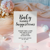 Modern minimalistische Babymannenvorschlage - Spie Sockelschild