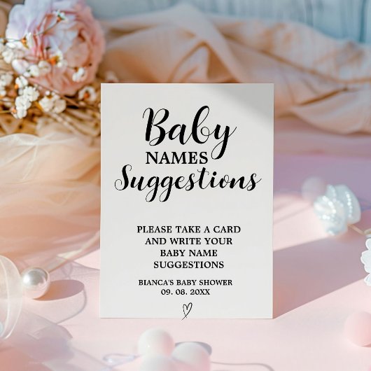 Modern minimalistische Babymannenvorschlage - Spie Sockelschild