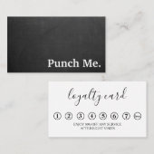 Modern Minimalistische Black Chalkboard Loyalty Ca Visitenkarte (Vorne/Hinten)