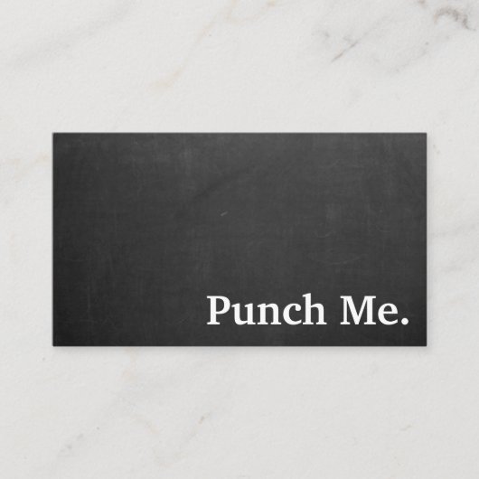 Modern Minimalistische Black Chalkboard Loyalty Ca Visitenkarte (Vorderseite)