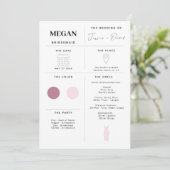Modern Minimalistische Bridesmaid Info Card Einladung (Stehend Vorderseite)