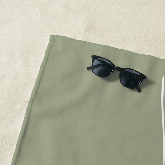 Modern Minimalistische Bridesmaid Script Sage Gree Strandtuch (Beispiel)