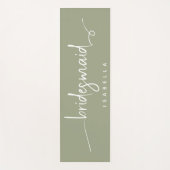 Modern Minimalistische Bridesmaid Script Sage Gree Yogamatte (Vorderseite)