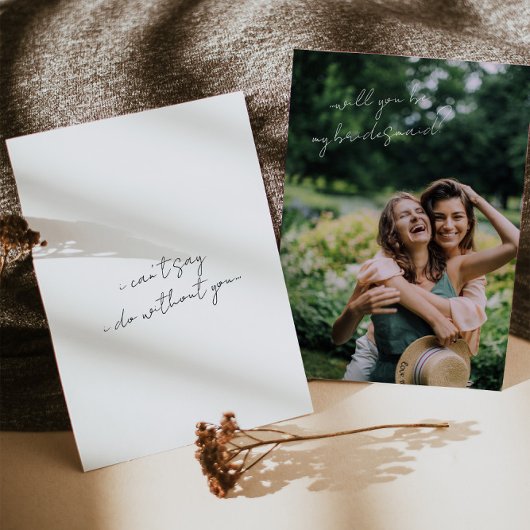 Modern Minimalistische Bridesmaid-Vorschlagskarte Einladung