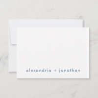 Modern Minimalistische Couple's Danke Dusty Blue