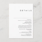 Modern Minimalistische Details - Umschließungskart Begleitkarte (Vorderseite)