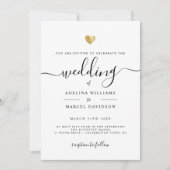 Modern Minimalistische, einfache Script-Kalligrafi Einladung (Vorderseite)