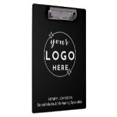 Modern Minimalistische Firmenlogo Schwarz Klemmbrett (Rechts)