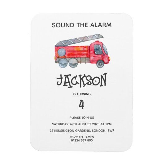 Modern Minimalistische Geburtstagsparty Magnet (Vertikal)