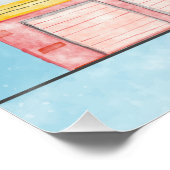 Modern Minimalistische Geburtstagsparty Poster (Ecke)