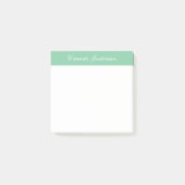 Modern Minimalistische grüne Monogramm - Vollname Post-it Klebezettel (Vorderseite)