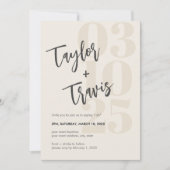 Modern minimalistische Kalligraphiebezeichnungen C Einladung (Vorderseite)