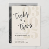 Modern minimalistische Kalligraphiebezeichnungen C Einladung (Vorne/Hinten)