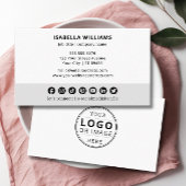 Modern Minimalistische Logo Custom Social Media Ic Visitenkarte