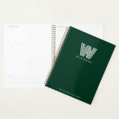 Modern Minimalistische Monogram Custom Green Planer (Anzeige)
