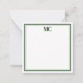 Modern Minimalistische Monogram Two Border Hunter Mitteilungskarte (Vorderseite)