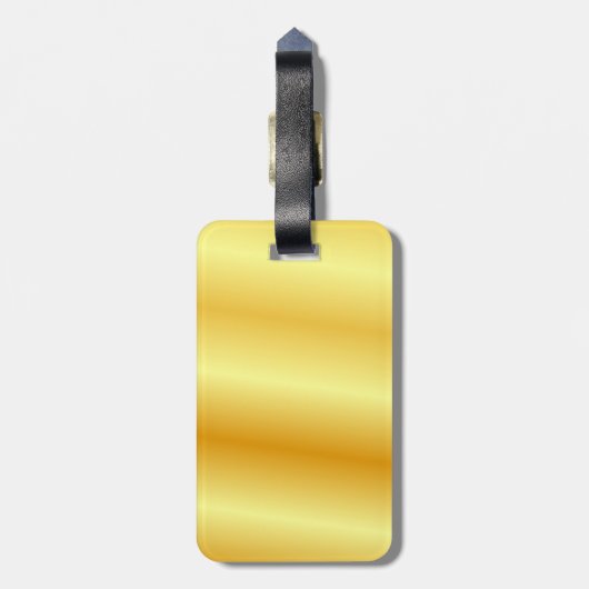 Modern Minimalistische, schlichte, gelbe Farbe Gepäckanhänger (Rückseite vertikal)