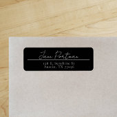 Modern Minimalistische Schwarze Rücksendeadresse